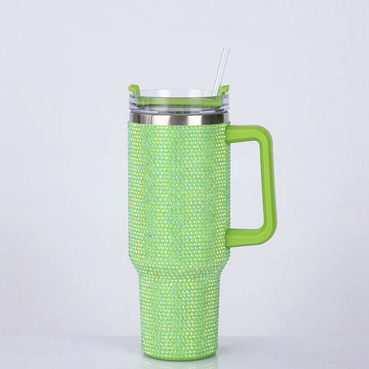 SipWay 40oz rhinestone tumbler — Light Green