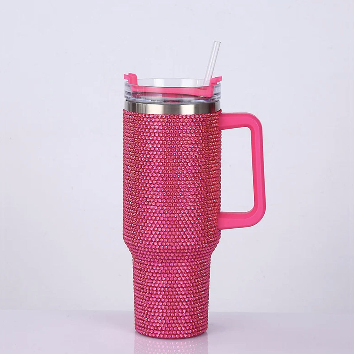 SipWay 40oz rhinestone tumbler — Rose Red