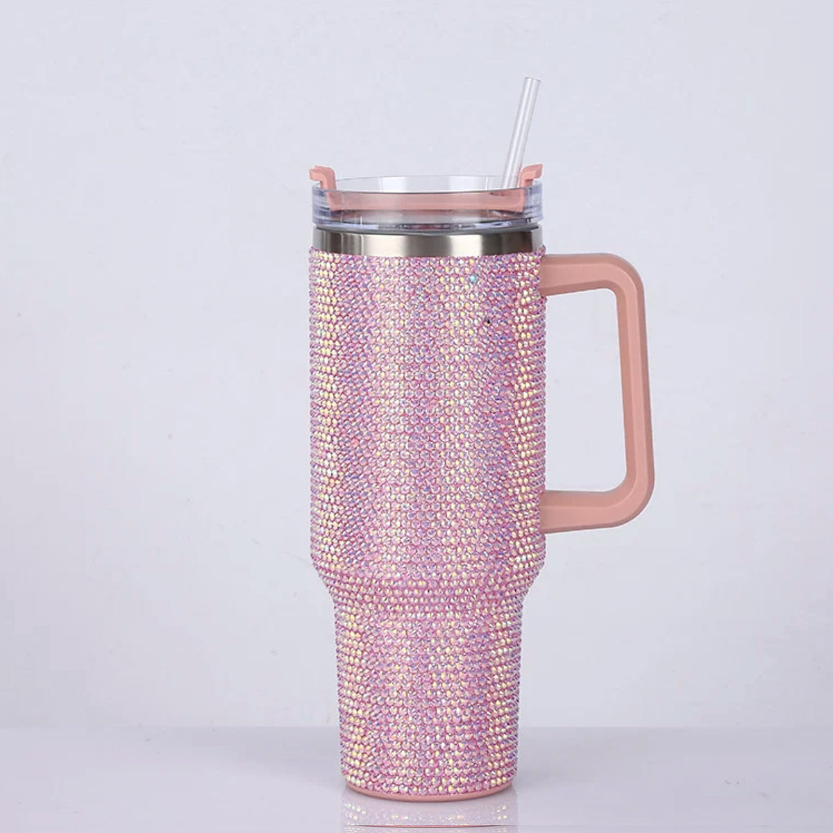SipWay 40oz rhinestone tumbler — Pink